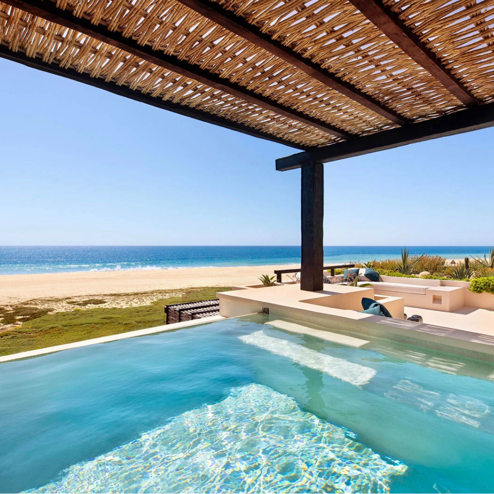 Kimpton Mas Olas Todos Santos pool and desert coastal landscape in Baja California