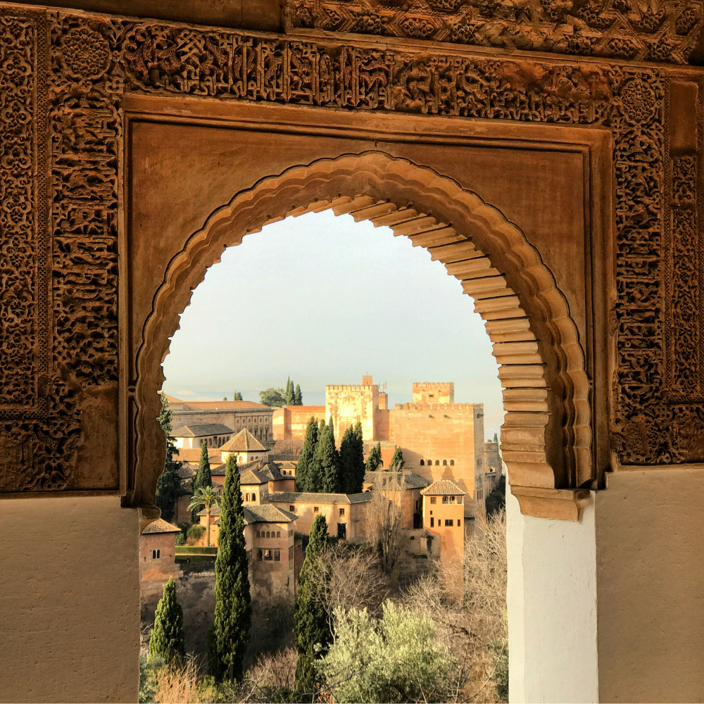 The Alhambra palace in Granada, Spain, one of the city's most iconic landmarks.