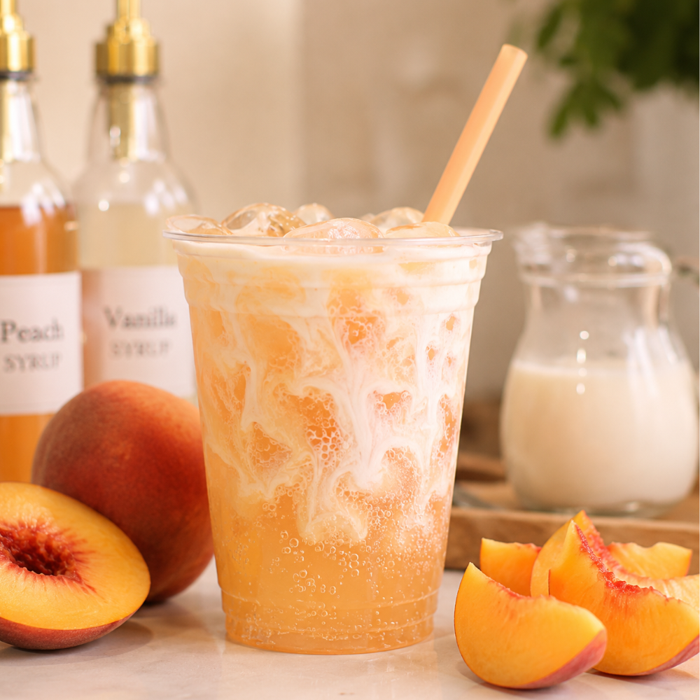 Peaches and cream dirty soda recipe
